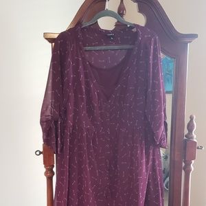 Wine colored dress